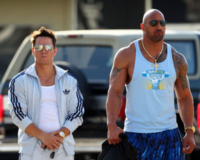 Wahlberg and The Rock in Pain and Gain. PARAMOUNT
