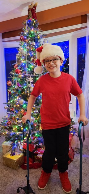 Zach Rayment, 15, is in the Christmas spirit.