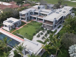 An aerial shot of Tom Brady's 'Billionaire Bunker' in Florida.