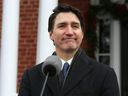 Prime Minister Justin Trudeau speaks during a news conference at Rideau Cottage in Ottawa, Canada on Jan. 6, 2025.