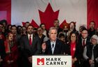 Mark Carney habló el jueves 16 de enero de 2025 mientras promocionaba su liderazgo liberal en Edmonton.