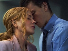 Nicole Kidman, left, and Harris Dickinson in a scene from Babygirl.