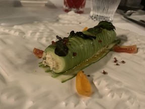 Crab roulade with avocado