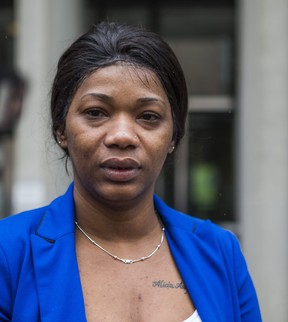 The mother teen murder victim Jarryl ‘BJ’ Hagley, Delma Hagley, talks to media outside of the courthouse at 361 University Ave. on Thursday, May 23, 2019.