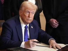 President Donald Trump signs the Laken Riley Act during an event in the East Room of the White House, Wednesday, Jan. 29, 2025, in Washington.