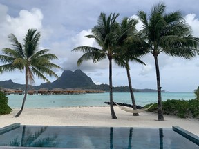 View from a beachfront suite at Le Bora Bora by Pearl Resorts