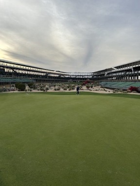 Months before the Waste Management Phoenix Open the grandstands are in place at the Stadium course at TPC Scottsdale - a treat for regular golfers. Rob Longley/Toronto Sun