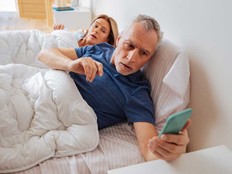A husband's texts to a female friend have upset his wife.