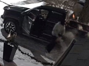 A suspect and a suspect vehicle.