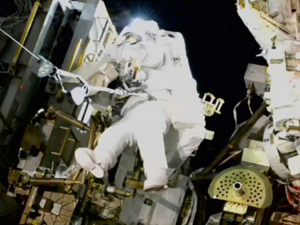 NASA Astronauts Extend Mission with Spacewalk for Maintenance