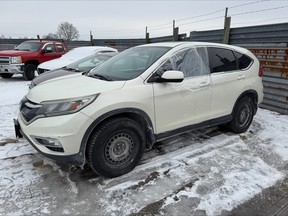 A recovered stolen vehicle.