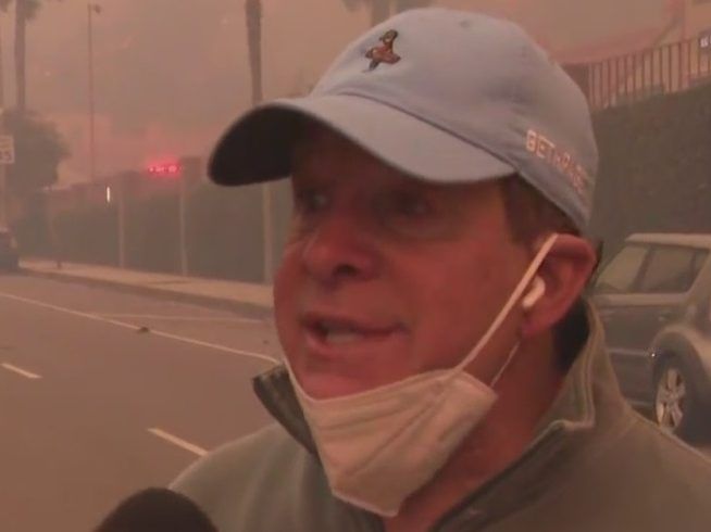 Actor Steve Guttenberg almost goes unrecognized helping L.A. fire crews