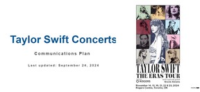 First page of a city hall slide deck about Taylor Swift