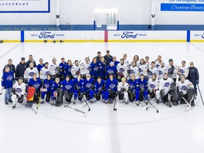 The full group that attended the PWHL fantasy camp.