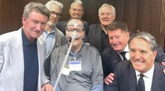 From left: Wayne Gretzky, Jeff Jackson, Mark Kirton, Laurie Boschman, Glenn Healy and Brendan Shanahan.