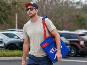 Max Scherzer shows up to Blue Jays spring training camp with Texas Rangers gear