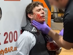 Zachary Naegele was gored in the neck while riding a bull during a rodeo event in Florida.