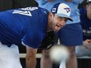 Toronto Blue Jays pitcher Max Scherzer throws during spring training in Dunedin.
