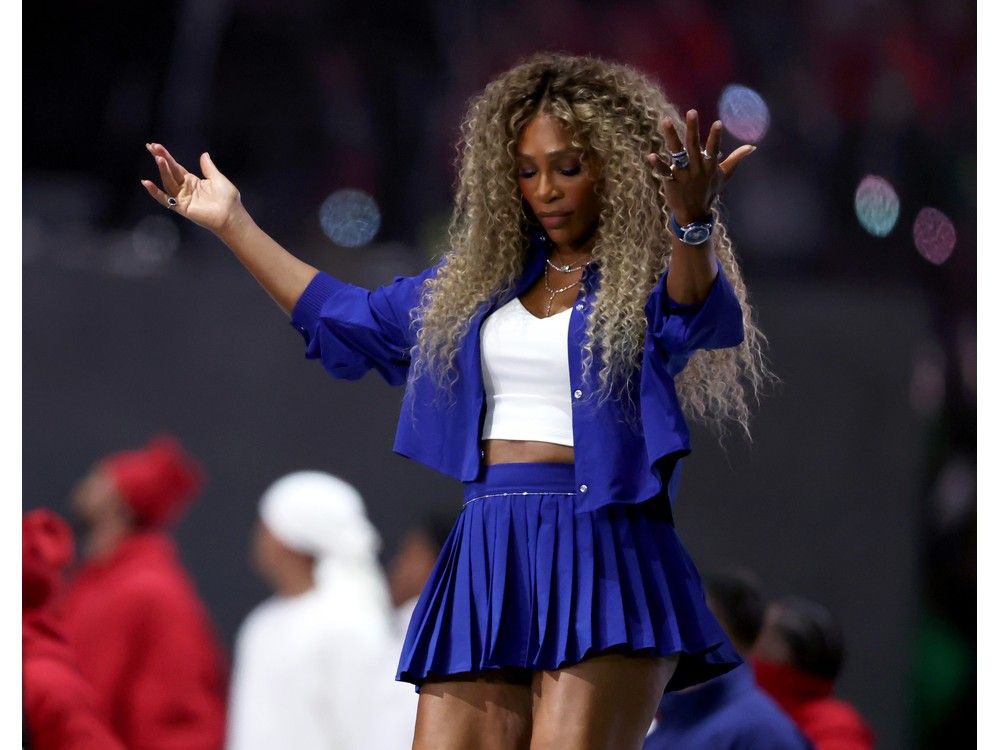 Serena Williams performs onstage during Apple Music Super Bowl LIX Halftime Show at Caesars Superdome on Feb. 9, 2025 in New Orleans.