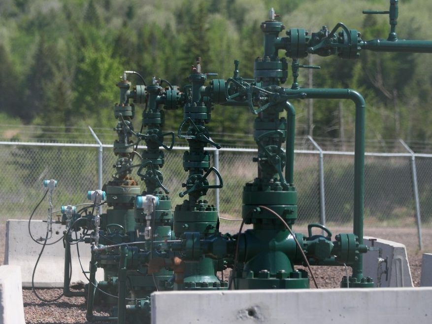 Penobeskuis, una almohadilla de pozo de gas natural a New Brunswick.  