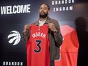 Rapartors Brandon Ingram conserva su Nueva Jersey después de firmar el nuevo acuerdo ayer.