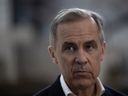 Liberal leadership candidate Mark Carney, on February 11, 2025, Regina Tuesday, Pro Metal Industries speaks to the media within the LTD. Kayle Neis / Regina Lider-Post