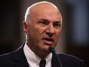 Investor and television personality Kevin O’Leary testifies during a hearing before Senate Banking, Housing, and Urban Affairs Committee at Dirksen Senate Office Building December 14, 2022 on Capitol Hill in Washington, DC.