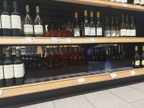 California wines were in short supply Monday afternoon at the Manulife Centre LCBO in Toronto.