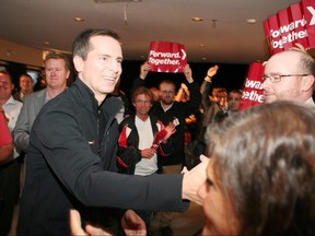 Ontario Liberal Party leader Dalton McGuinty greets supporters.