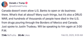 Trump Truth Social post