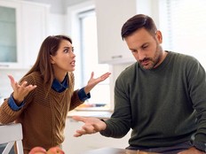Despite a volitile relationship, a man wants to stay married to his wife.