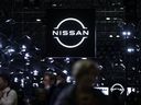 La firma de Nissan Motor Co. se exhibió el viernes 10 de enero de 2025 en el Salón del Auto Tokio en Japón Chiba. El evento anual se extiende hasta el 12 de enero. Fotógrafo: Kioshi OTA/Bloomberg