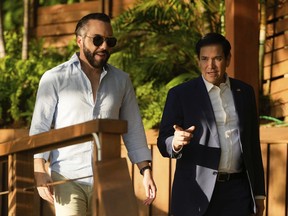 El secretario de Estado de los Estados Unidos, Marco Rubio, se reunió el lunes 3 de febrero de 2025, Lake Quetop de El Salvador en su residencia en su residencia.