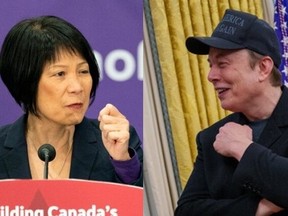 La alcaldesa Olivia Chow y el jefe de Tesla Elon Kasturi