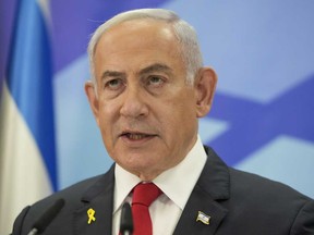 El primer ministro israelí Benjamin Netanyahu habló en una conferencia de prensa en Jerusalén, el 9 de diciembre de 2024.