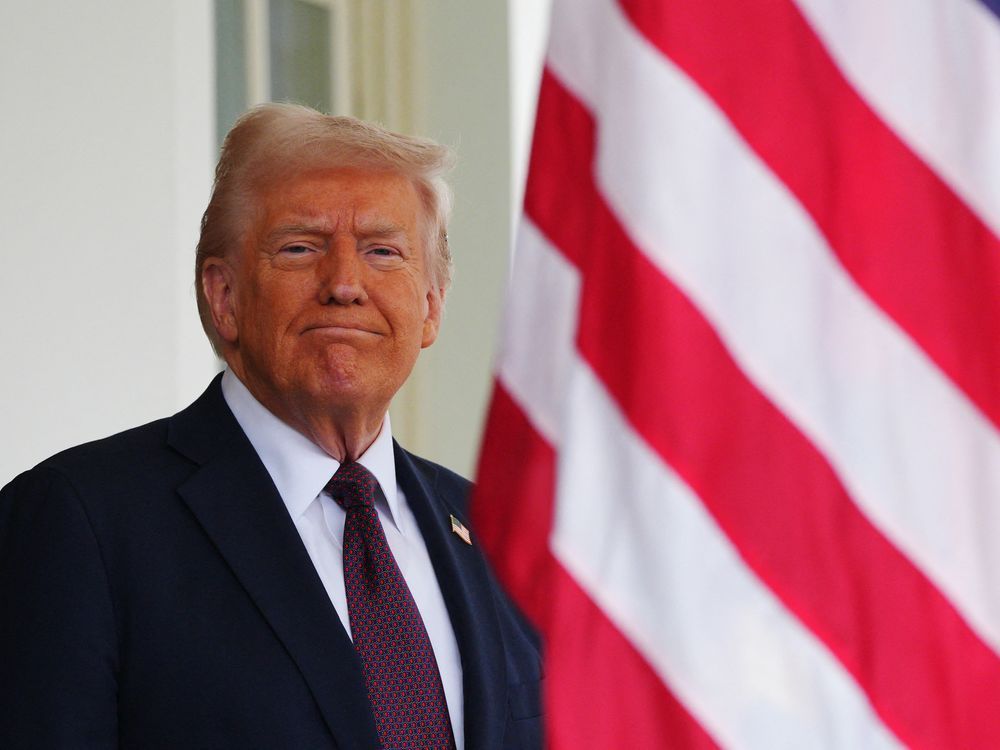 u.s. president donald trump at the entrance of the west wing of the white house in washington, d.c., on feb. 27, 2025.