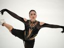 FILE - Russian Kamila Valieva competes in the women's free skate program at the 2023 Russian Figure Skating Grand Prix, the Golden Skate of Moscow, Nov. 26, 2023, in Moscow.