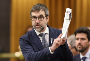 Environment and Climate Change Minister Steven Guilbeault rises during Question Period in the House of Commons on Parliament Hill in Ottawa on Thursday, Dec. 5, 2024. THE CANADIAN PRESS/ Patrick Doyle