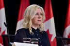 Laurie-Anne Kempton of the Privy Council Office speaks at a press conference in Ottawa, Ont. on Monday, March 31 2025