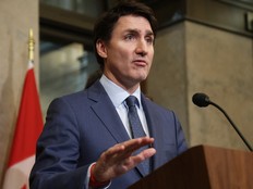 Prime Minister Justin Trudeau speaks during a news conference.