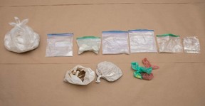 Peel Regional Police released this image of narcotics seized during a drug bust in Mississauga on Feb. 14, 2025.
