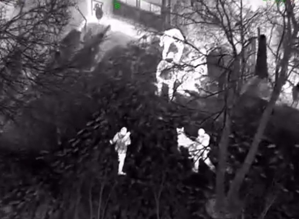 Video from the York Regional Police helicopter shows Toronto cops, with help from their K9 Unit, taking three youth suspects in a knifepoint carjacking into custody after a brief foot chase near Neilson and Ellesmere Rds. in Scarborough.