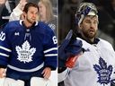 Maple Leaf goalkeeper Joseph Woll left and right-handed Anthony Stolarz.