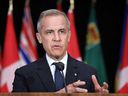 Prime Minister Mark Carney spoke at a press conference following the first ministerial meeting in Ottawa on March 21, 2025.