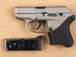 A firearm and ammunition seized by Peel Regional Police.
