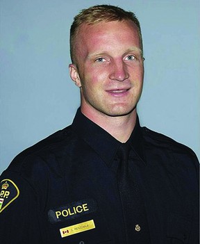 OPP Const. Grzegorz (Greg) Pierzchala, 28, was fatally shot while responding to a vehicle in a ditch west of Hagersville, Ont. on Dec. 27, 2022.