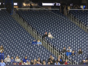 The announced attendance for Wednesday's Blue Jays game against the Washington Nationals was just 20,104, but the crowd appeared to be even more sparse.