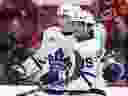 Teammate Nicholas Robertson’s goal was to congratulate him on his goal in the first game against the Carolina Hurricanes on April 13, 2025 in the NHL game against the Carolina Hurricanes on April 13, 2025.