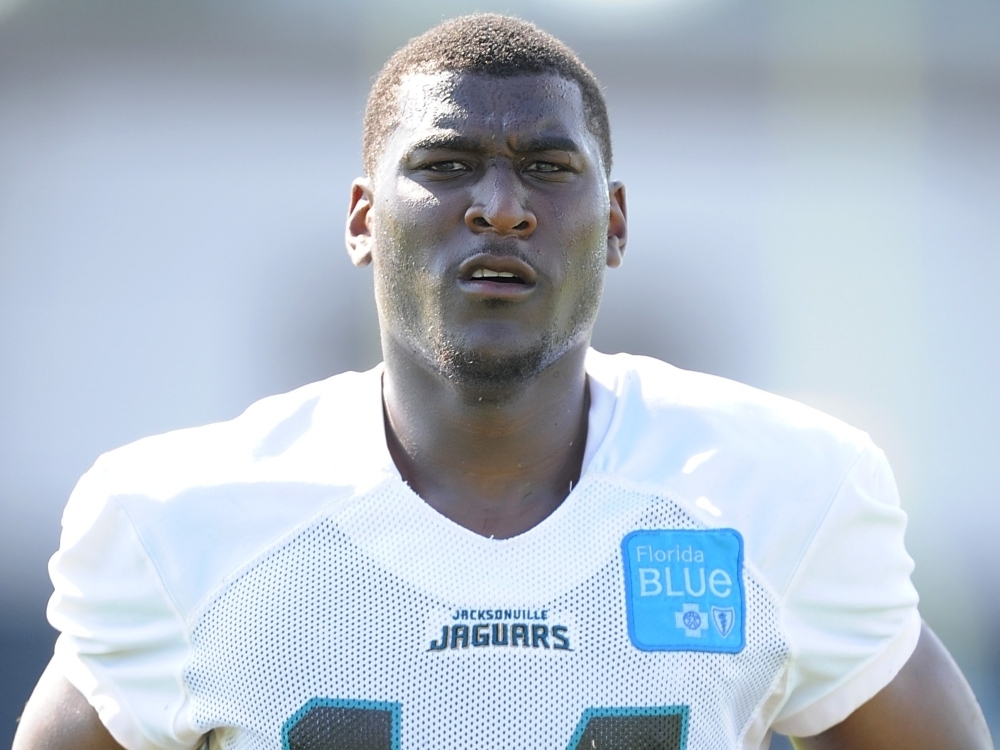 Former NFL wide receiver Justin Blackmon during his time with the Jaguars in 2012.