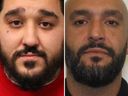 Samer Akila, 32, left, of London, Ont., is wanted on nine charges and is believed to be in Egypt. Mozda Karim, 38, of Toronto, is wanted on five charges and is believed to be in the U.K.
